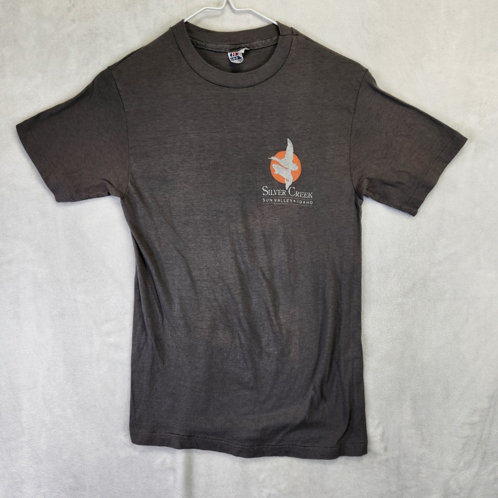 Vintage Hanes Silver Creek Sun Valley Idaho Single Stitch Graphic T-Shirt Gray S